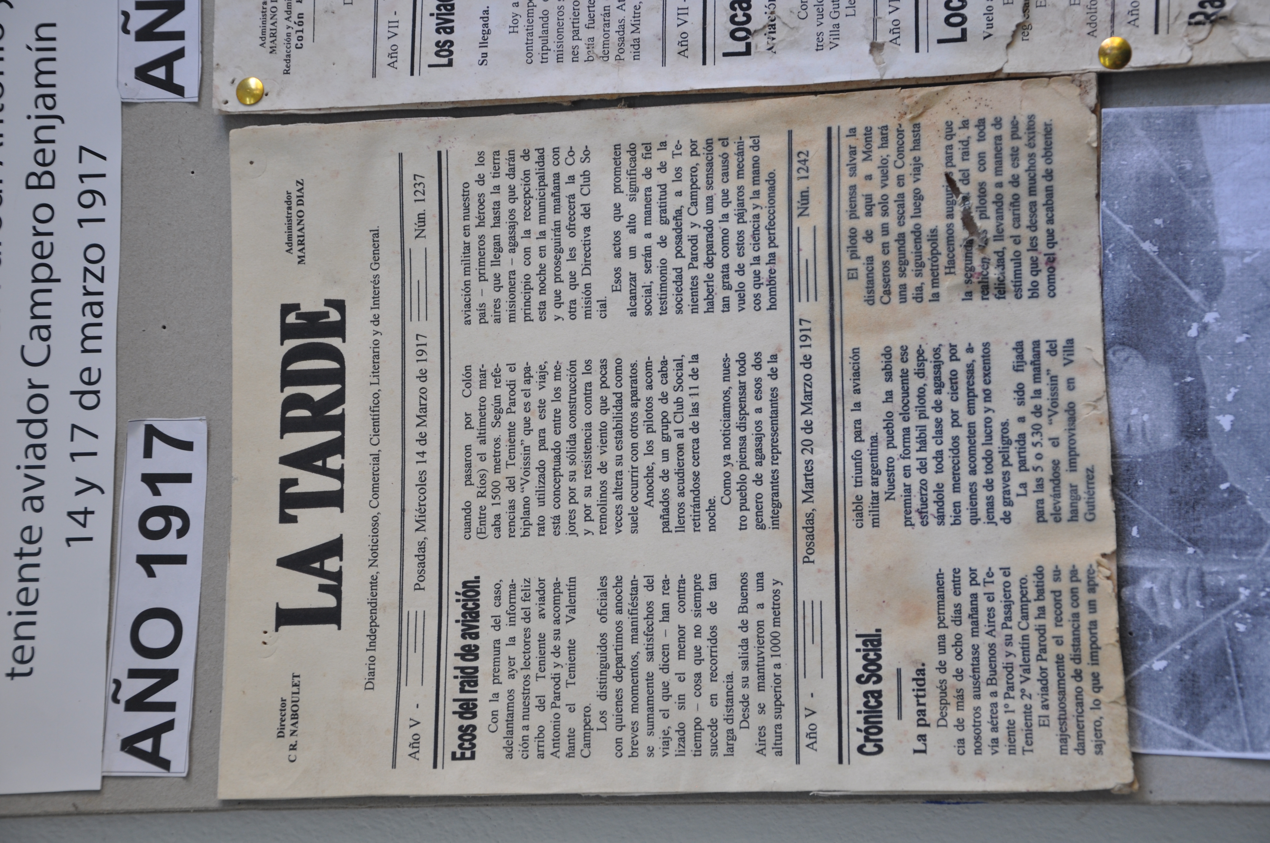 Diario La Tarde, Posadas, marzo 1917