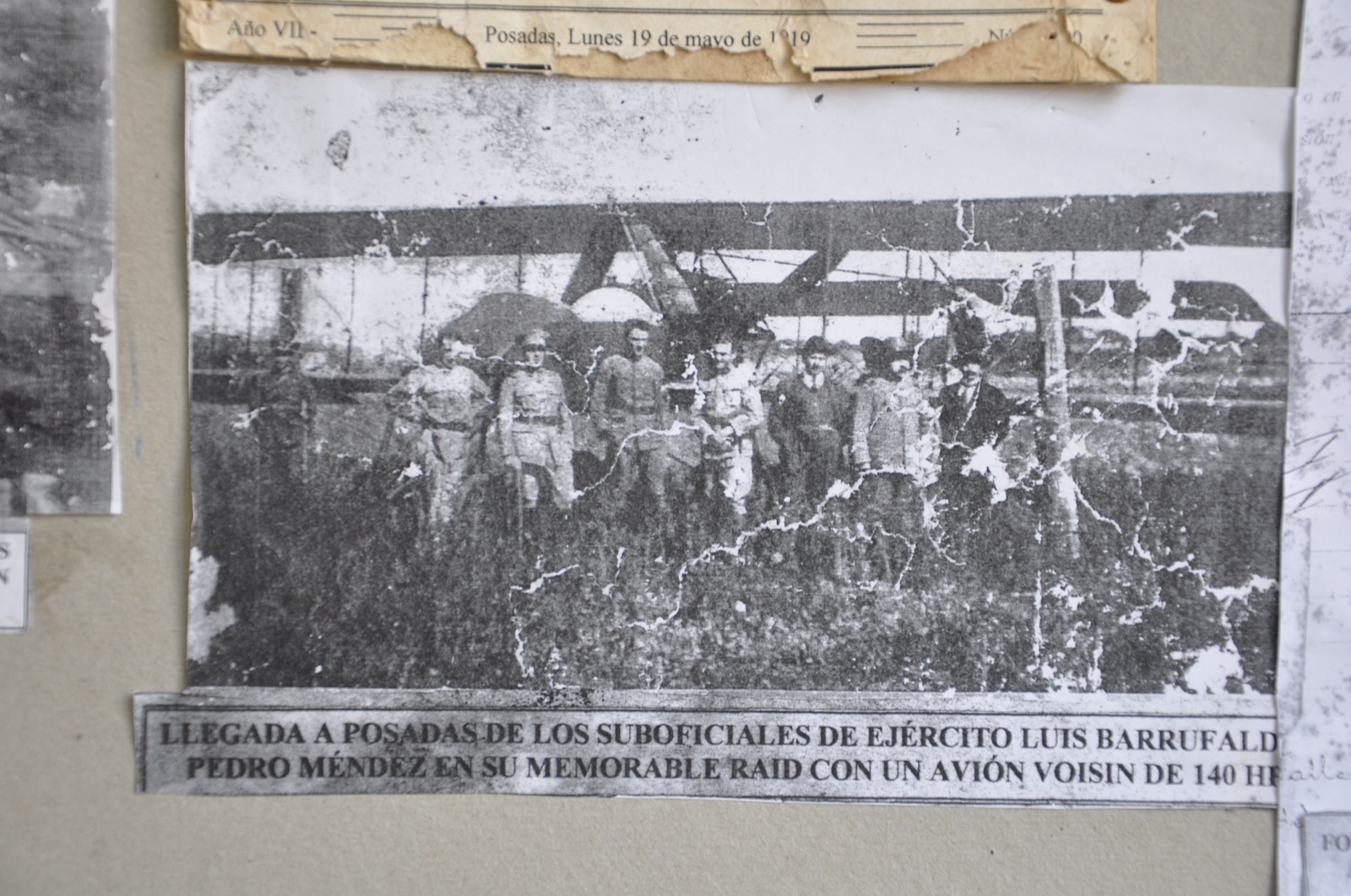 Llegada a Posadas del raid Buenos Aires-Posadas con avión Voisin 140HP